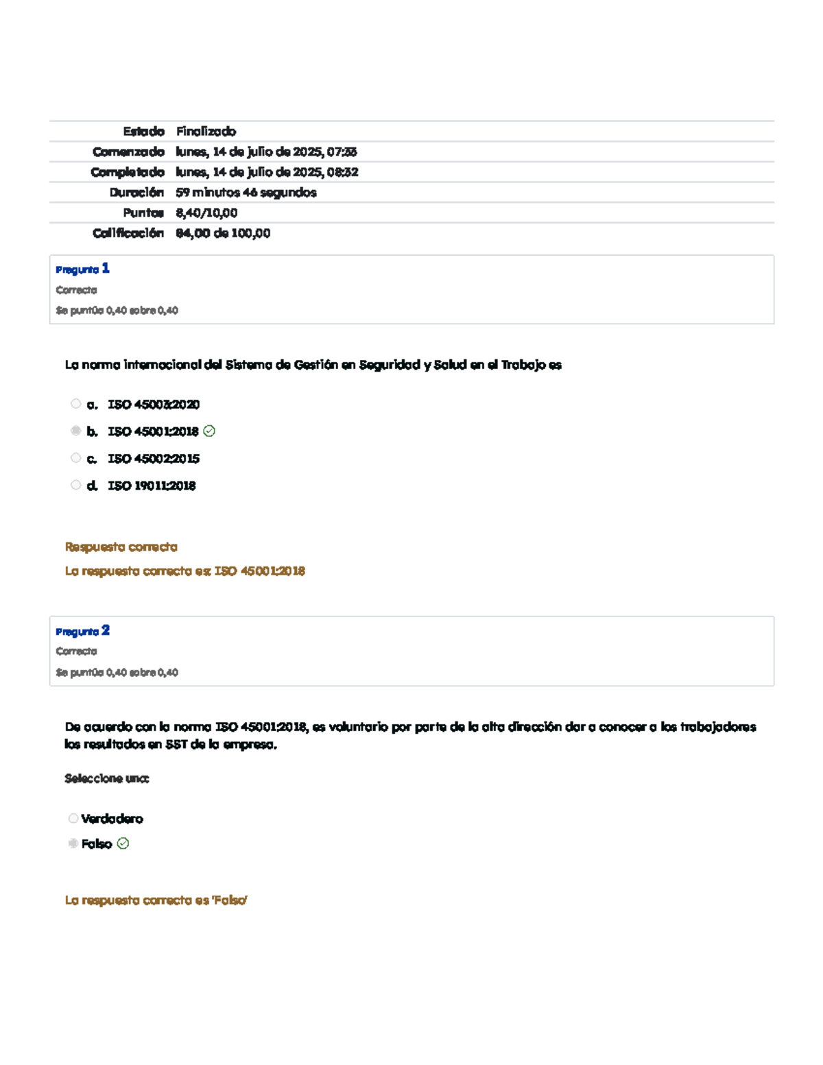 Examen Final ISO 45001:2018 - Auditoría y Seguridad en el Trabajo - Document Preview