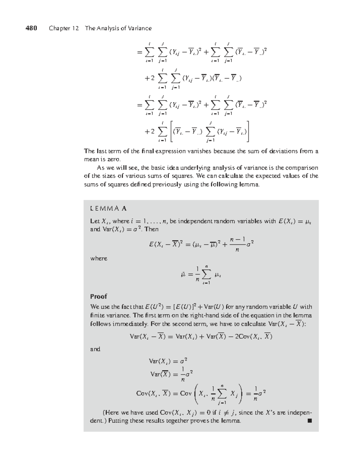 480 Chapter 12: Analysis of Variance in Mathematical Statistics - Studocu