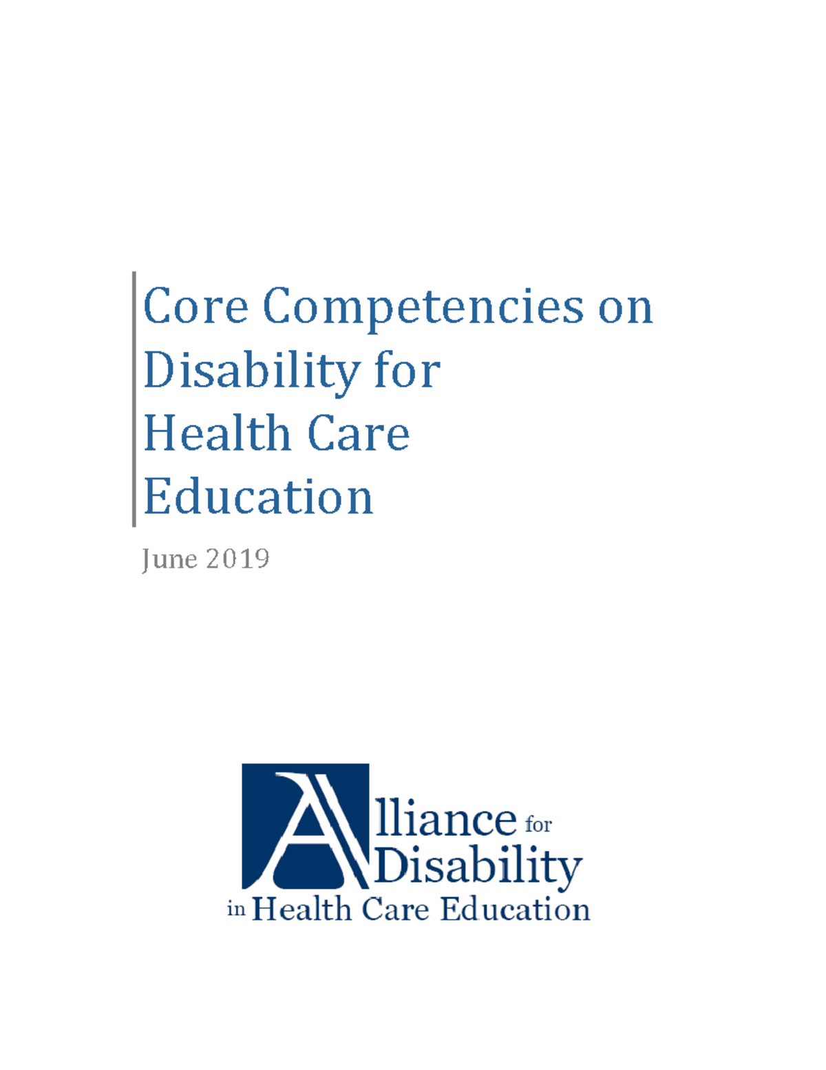 Core Competencies on Disability for Health Care Education (2019) - Core ...
