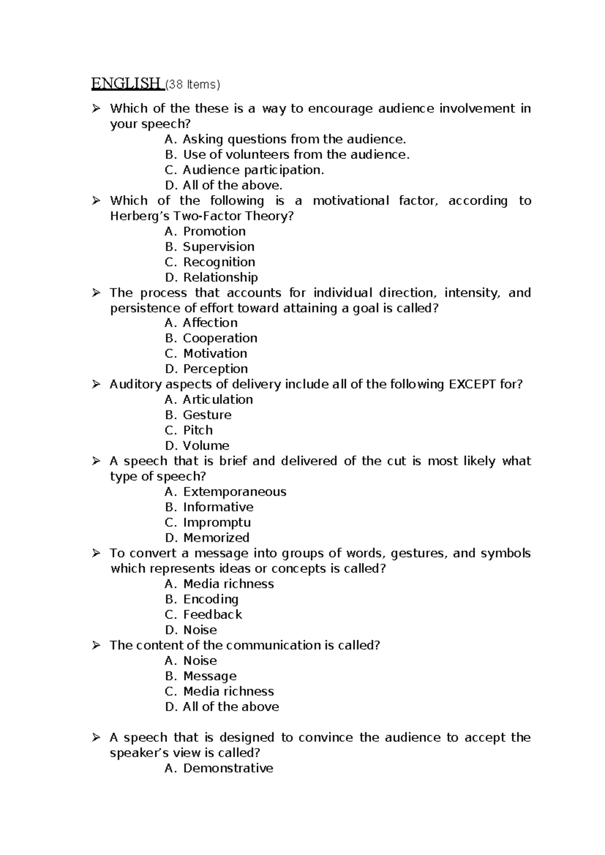 ENGLISH 101: Comprehensive Reviewer for Speech and Communication ...
