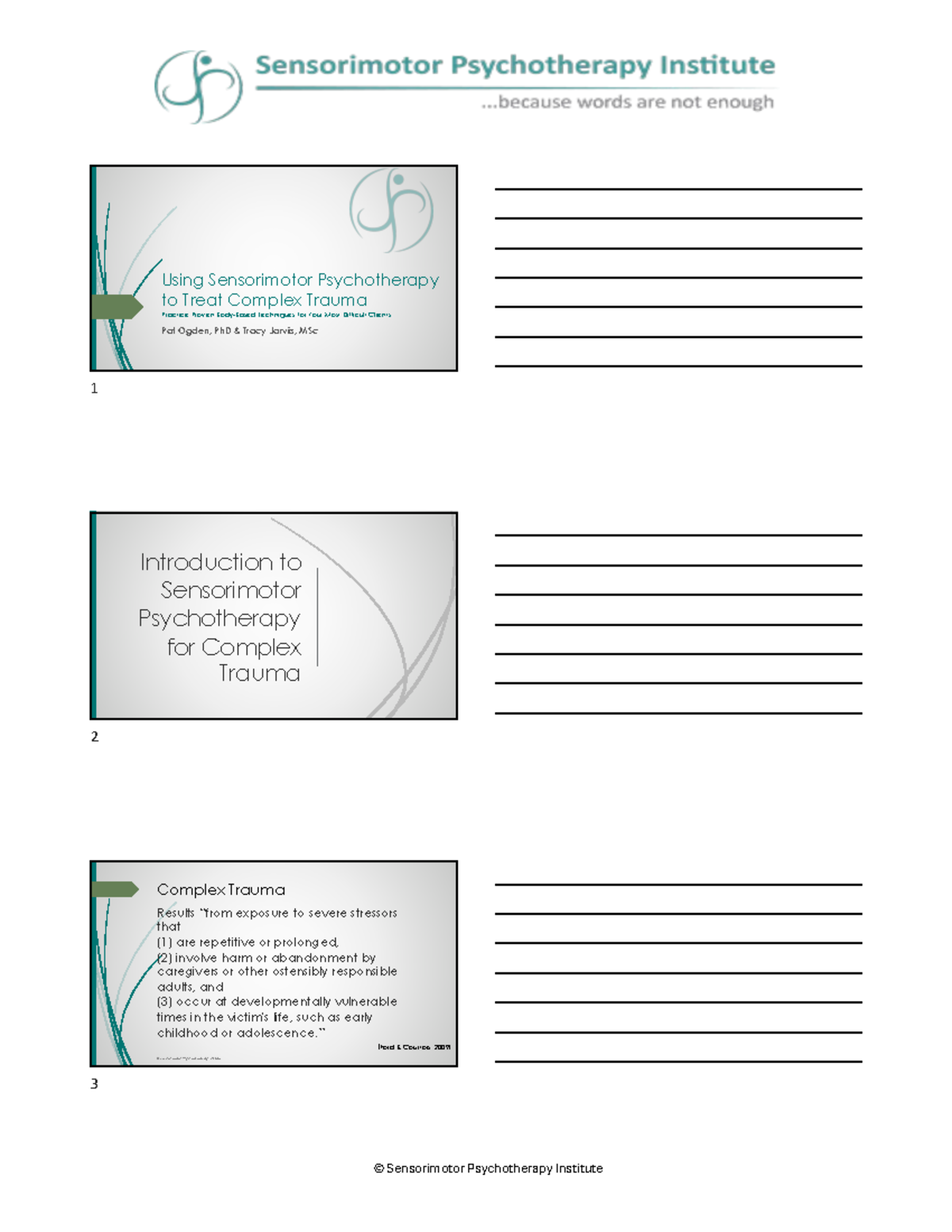 Handouts sensorimotor psychotherapy treat complex trauma - Using Sensorimotor Psychotherapy to ...