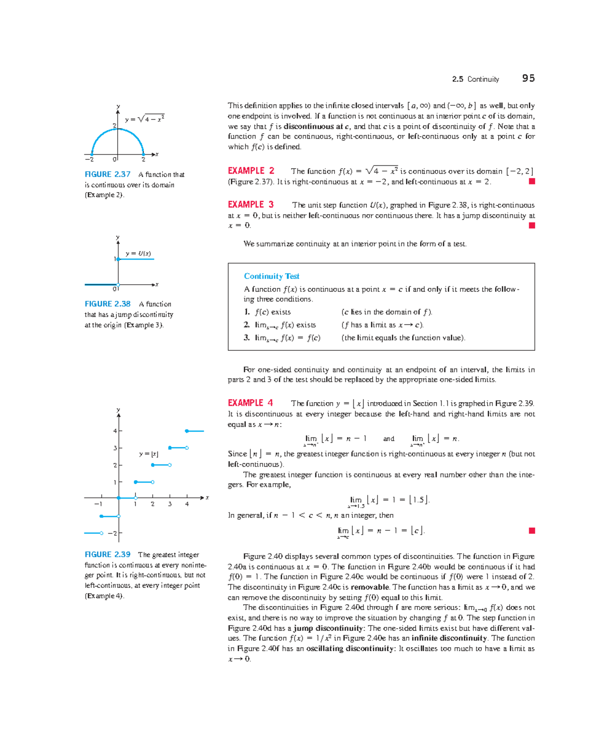 2.5 Continuity and Discontinuity in Functions - Thomas Calculus - Studocu