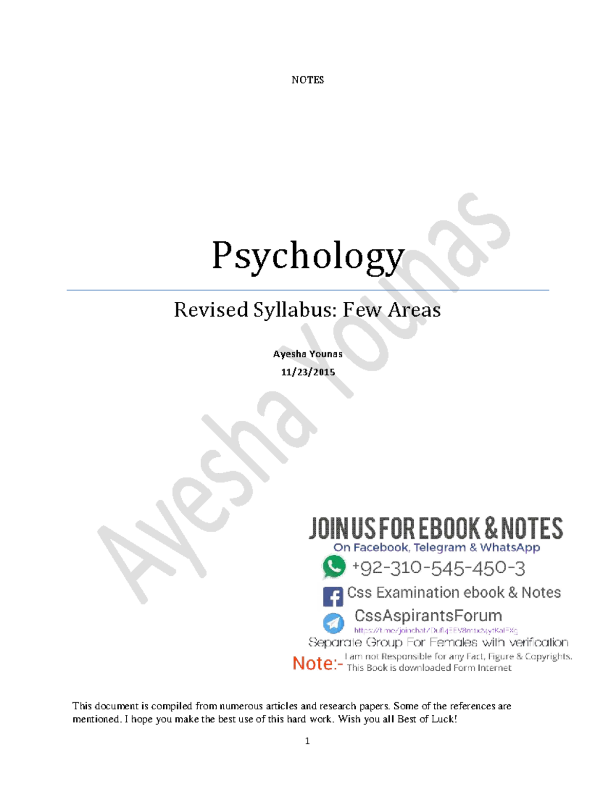 Psychology 101: Comprehensive Notes on Key Concepts and Theories - Studocu