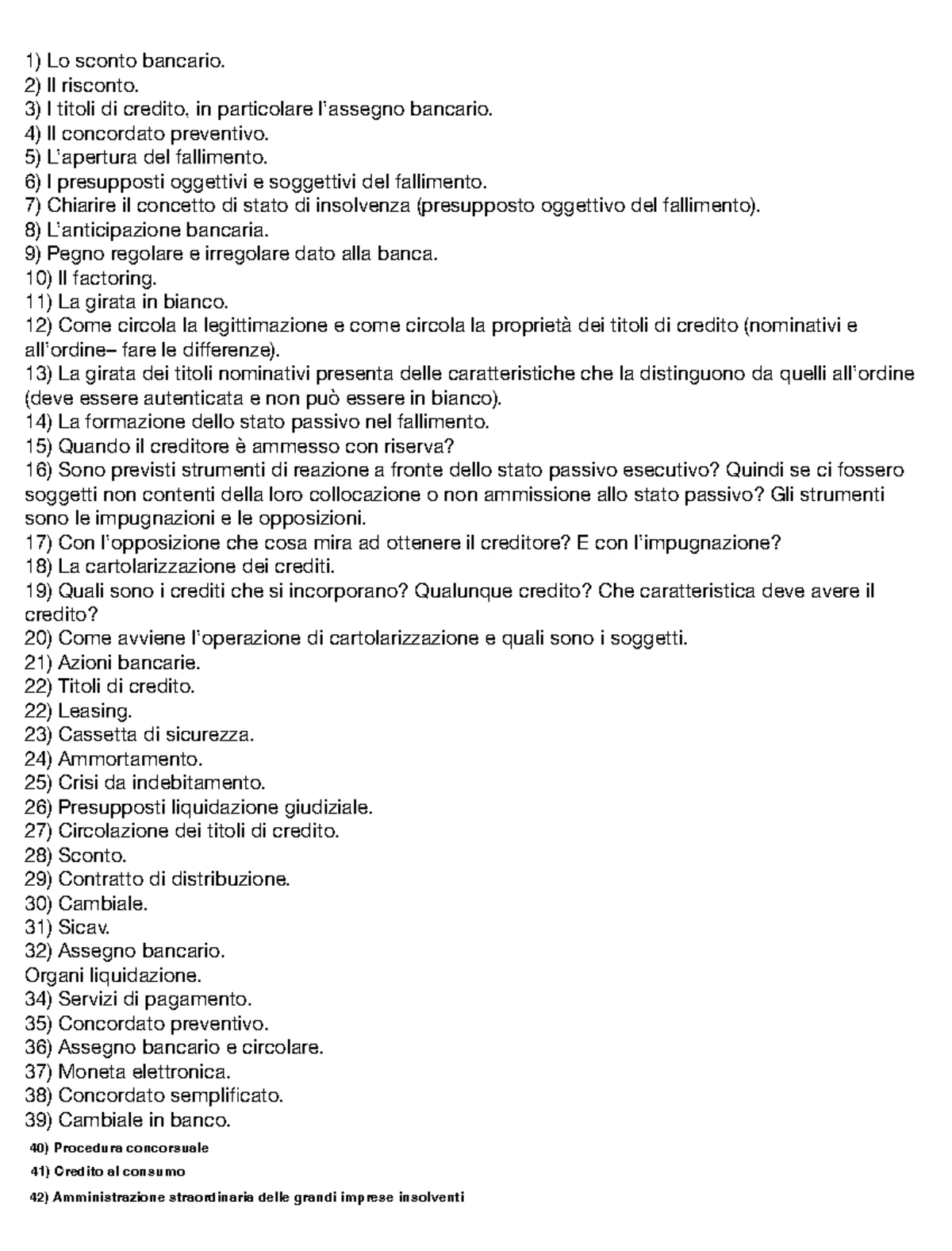 Procedure Concorsuali: Evoluzione e Crisi dell'Impresa (LE 123)