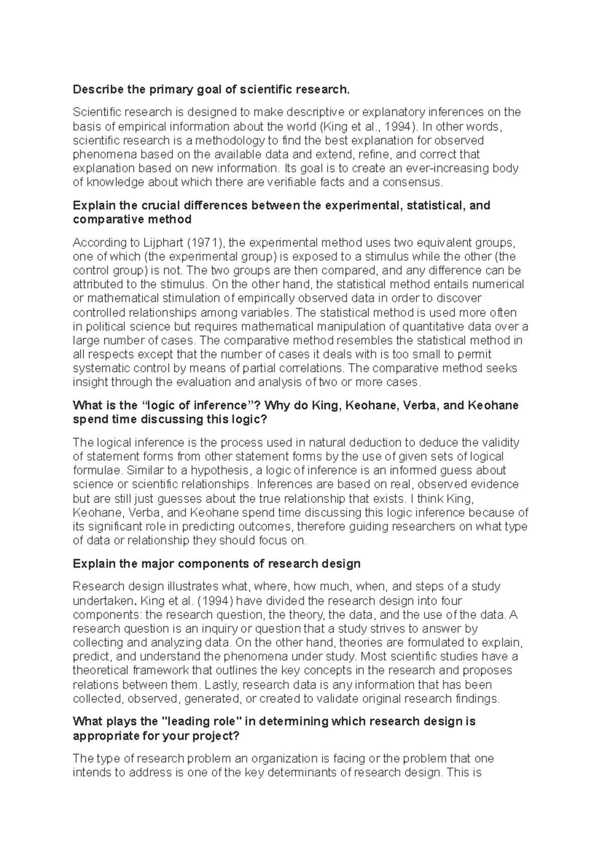 PSY 101: Goals and Methods of Scientific Research Explained - Studocu