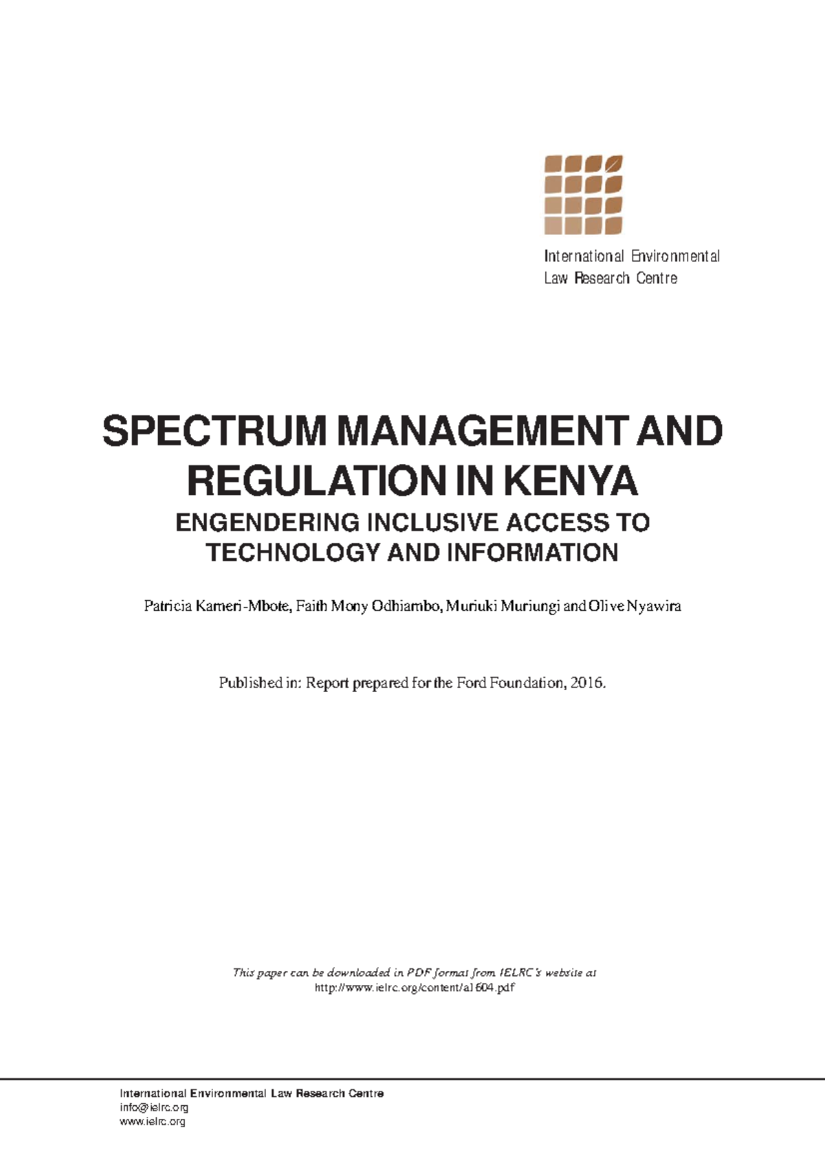 Spectrum Regulation in Kenya: Ensuring Inclusive Tech Access - Studocu