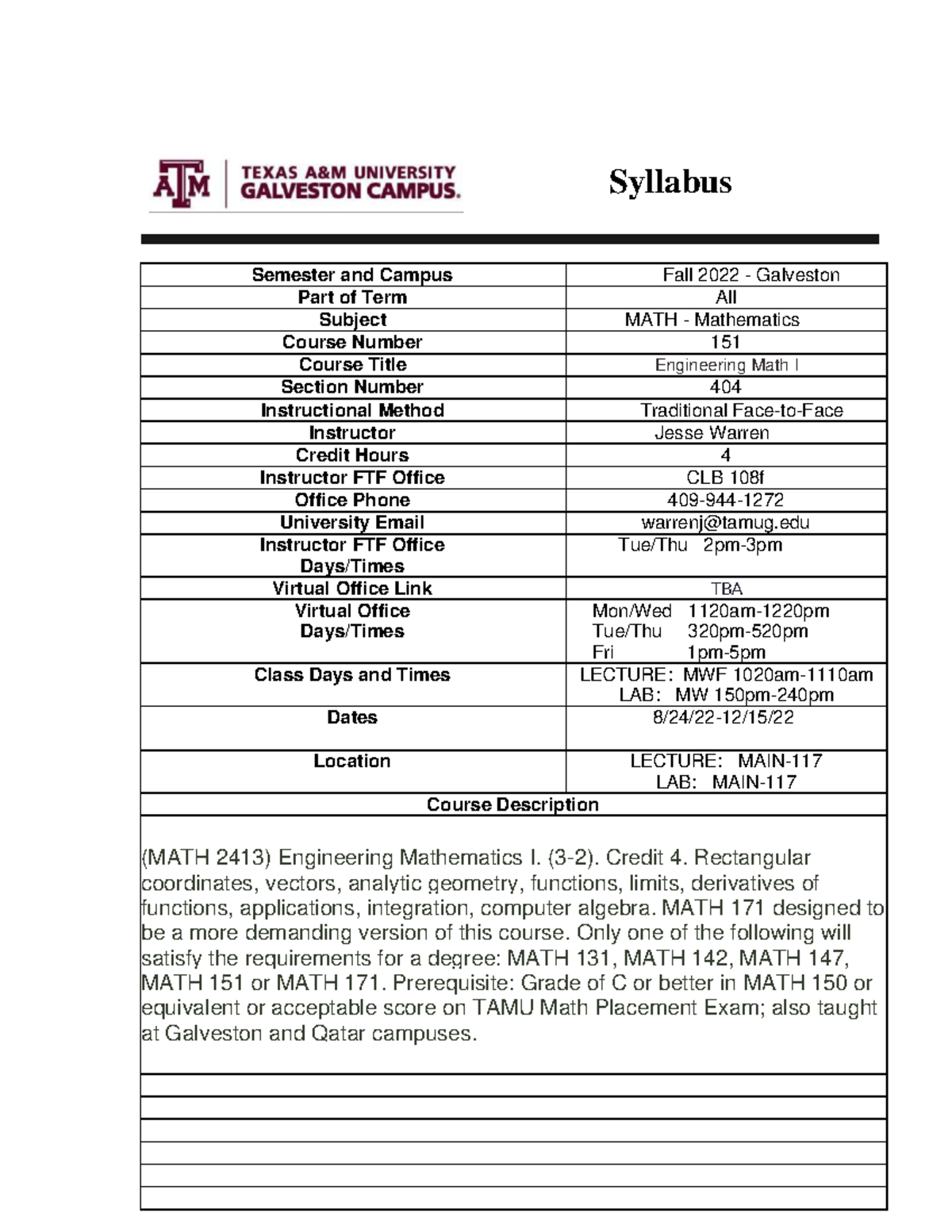 MATH 151 404 Fall 2022 syllabus - Deprecated API usage: The SVG back ...