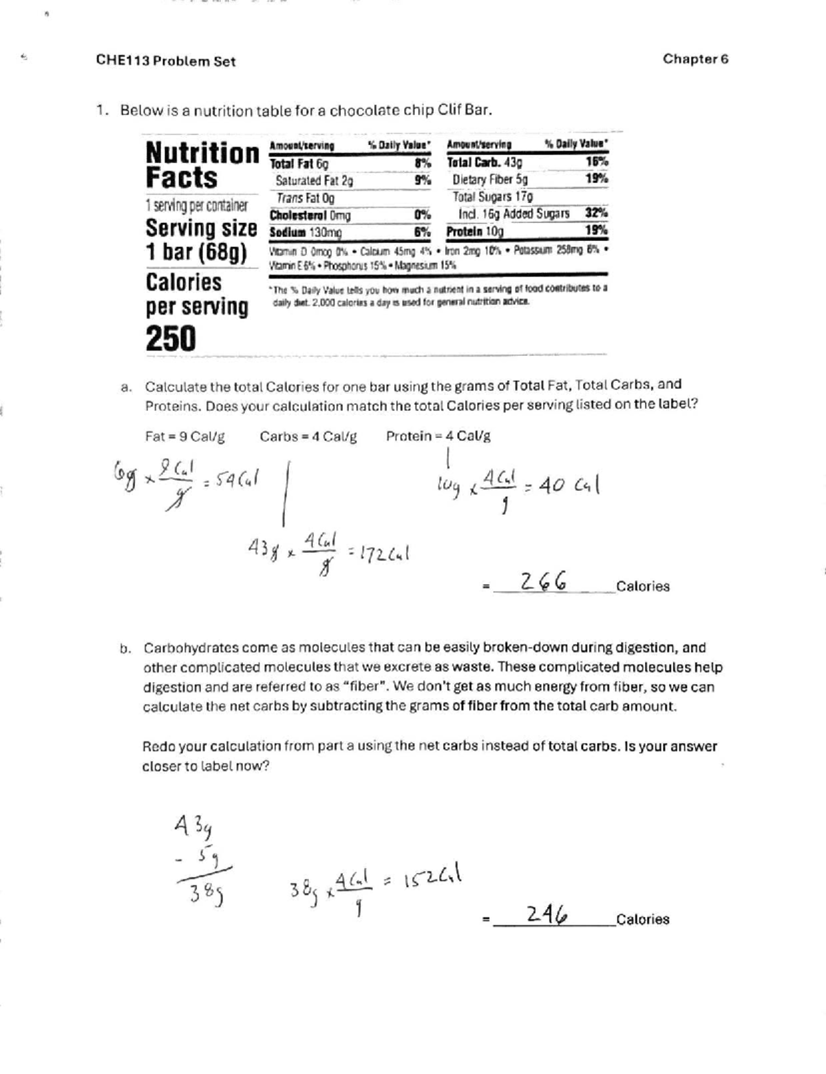 CHE113 Ch 6 Problem Set Answers and Solutions - Studocu