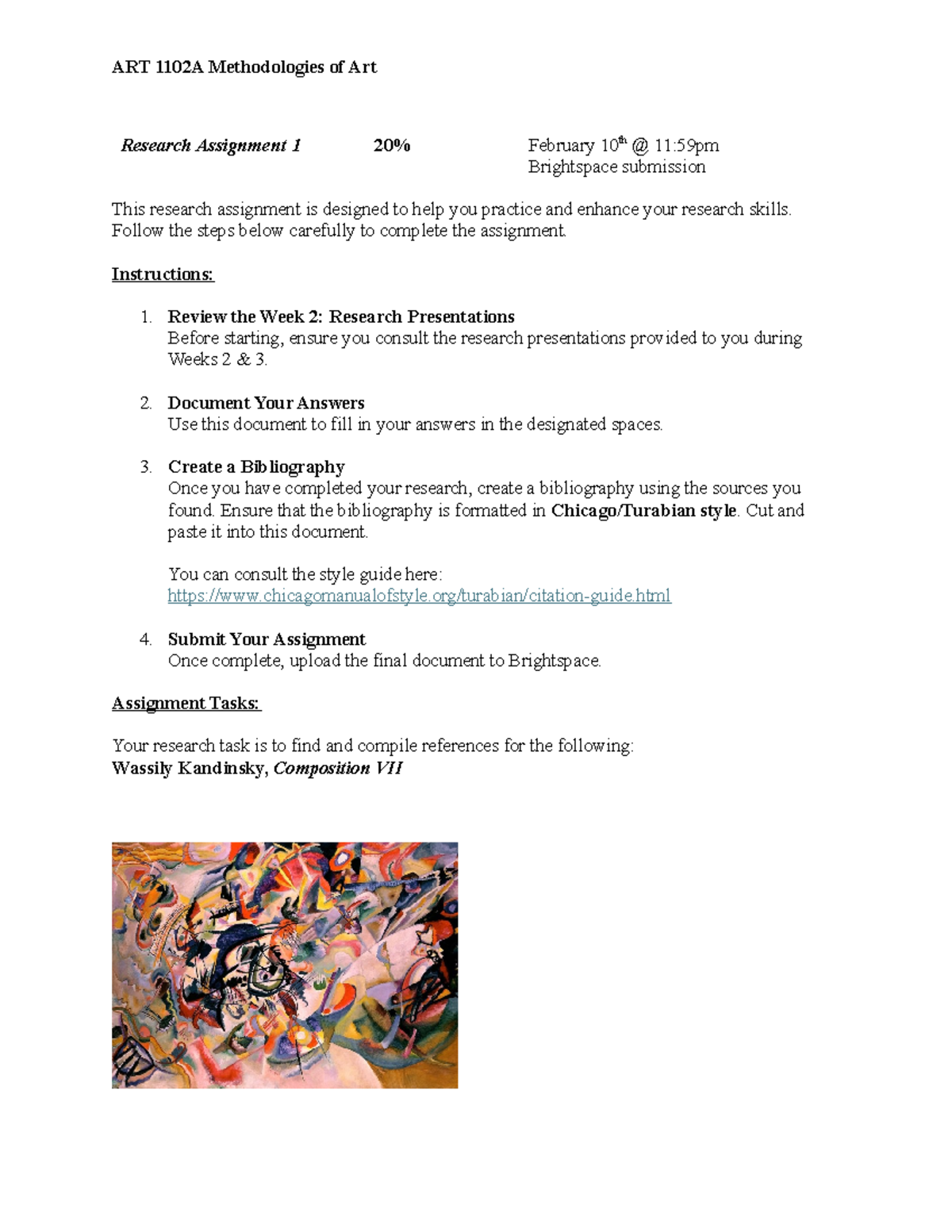 ART 1102A Assignment 1: Research Methodologies for Art - Studocu