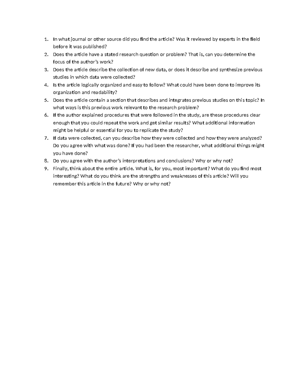 In what journal or other source did you find the article - What is, for ...