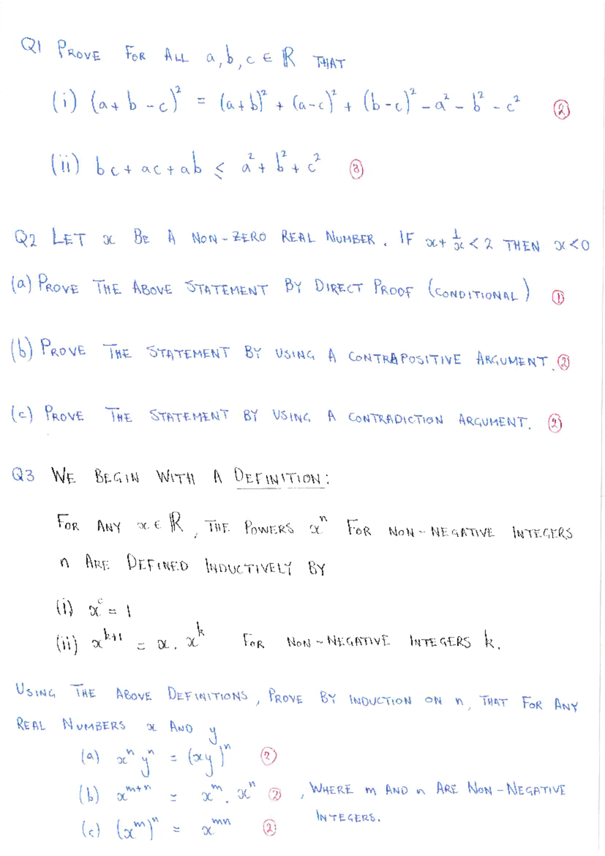 Assignment 1: Proof Techniques in Real Analysis (MATH 101) - Studocu