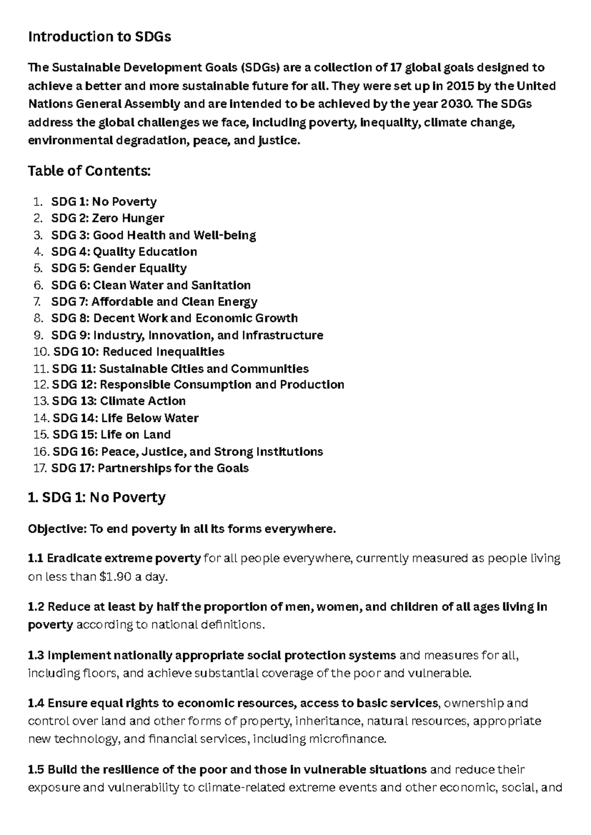 Summary of the Sustainable Development Goals (SDGs) - 2019 IEEE ACM MET ...