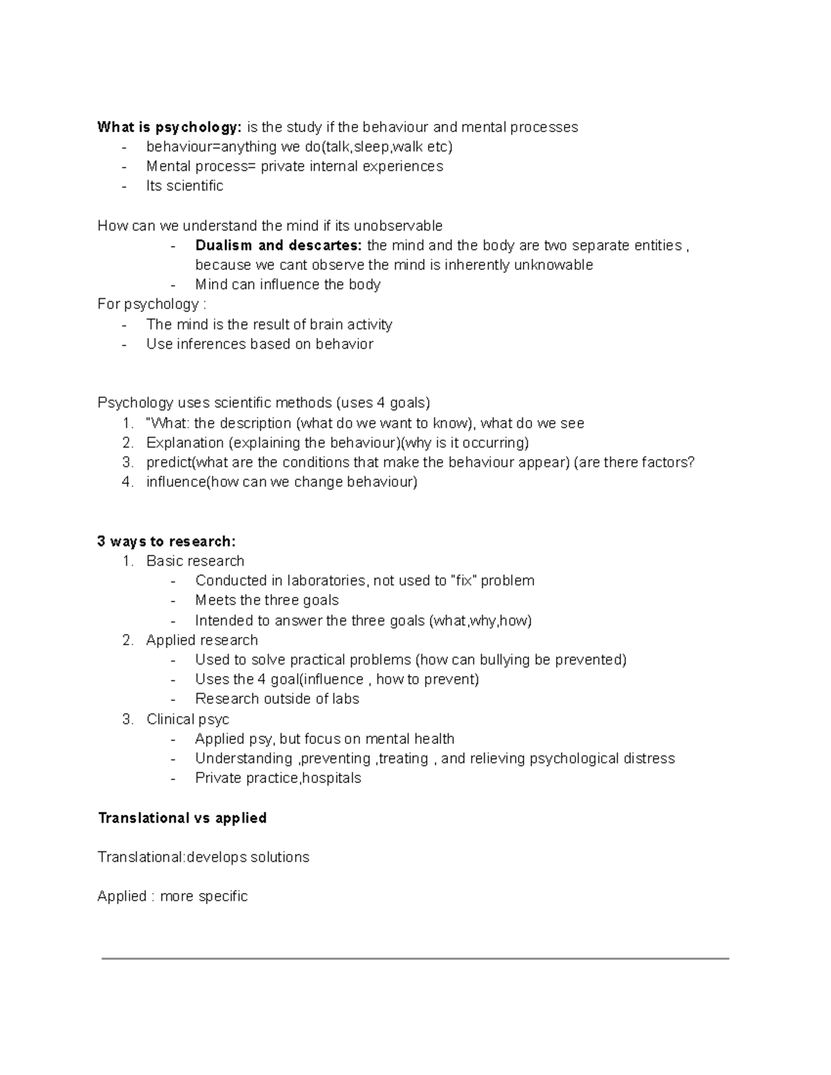 Intro to Psych (Ch 2-4) - Exam Notes on Behavior & Mental Processes ...