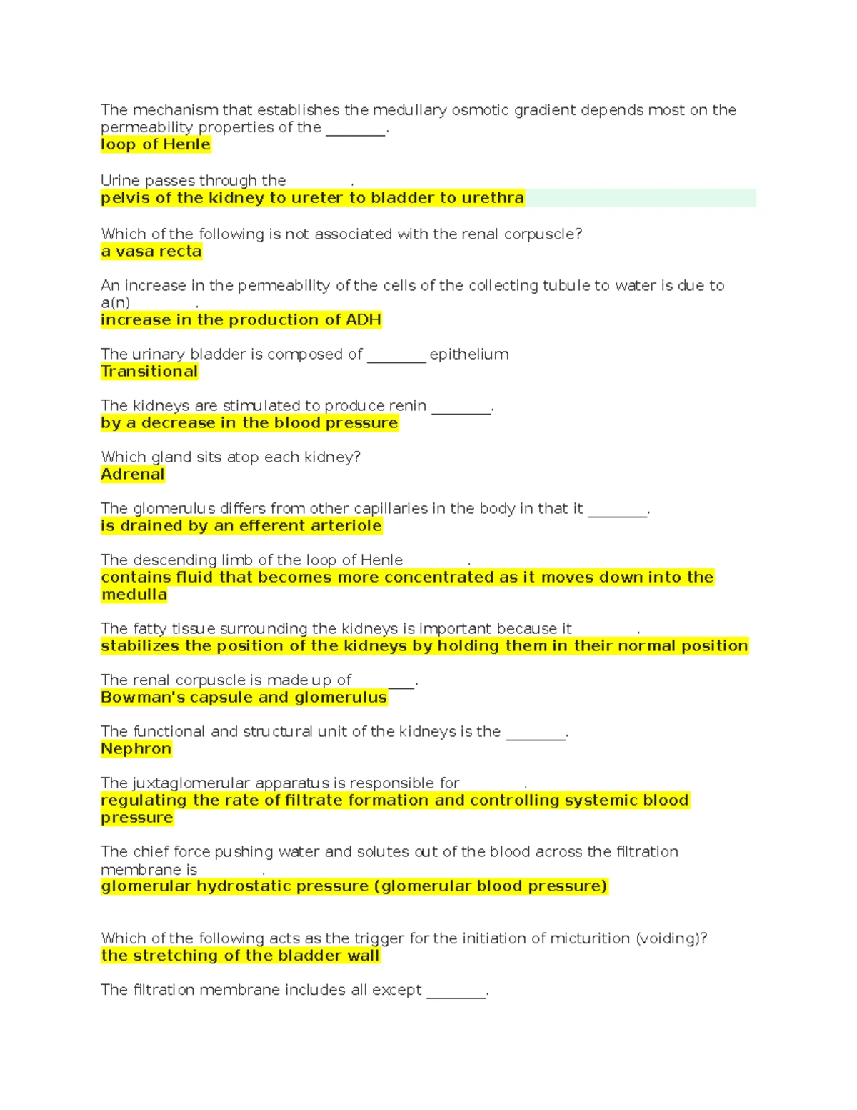 Digestive System Final Exam Study Guide - Studocu