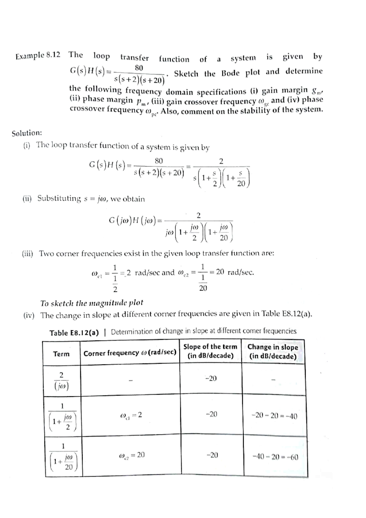 Bode Plot Example Problems for Control Systems - ECE 2303 - Studocu