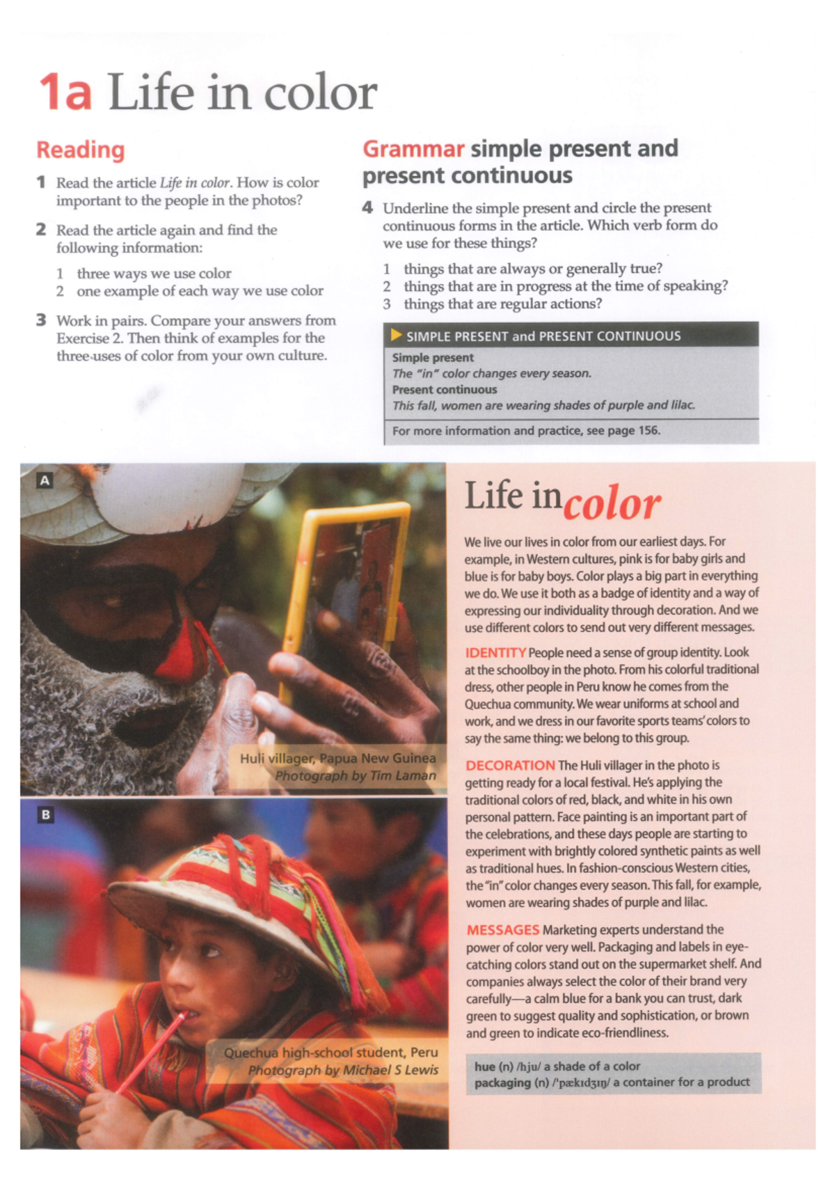 Life 4 - Unit 1 - Color Significance and Grammar Study Guide - Studocu