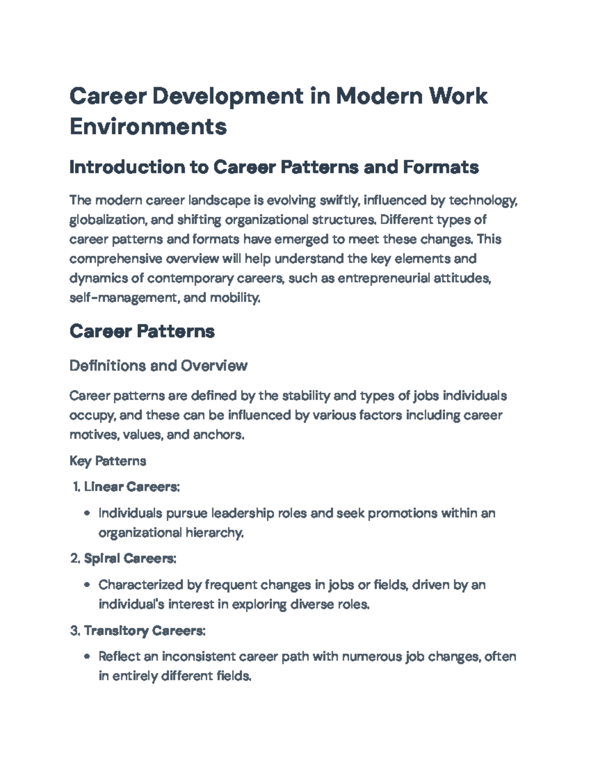 Career Development Insights: Patterns, Formats, and Future Trends ...