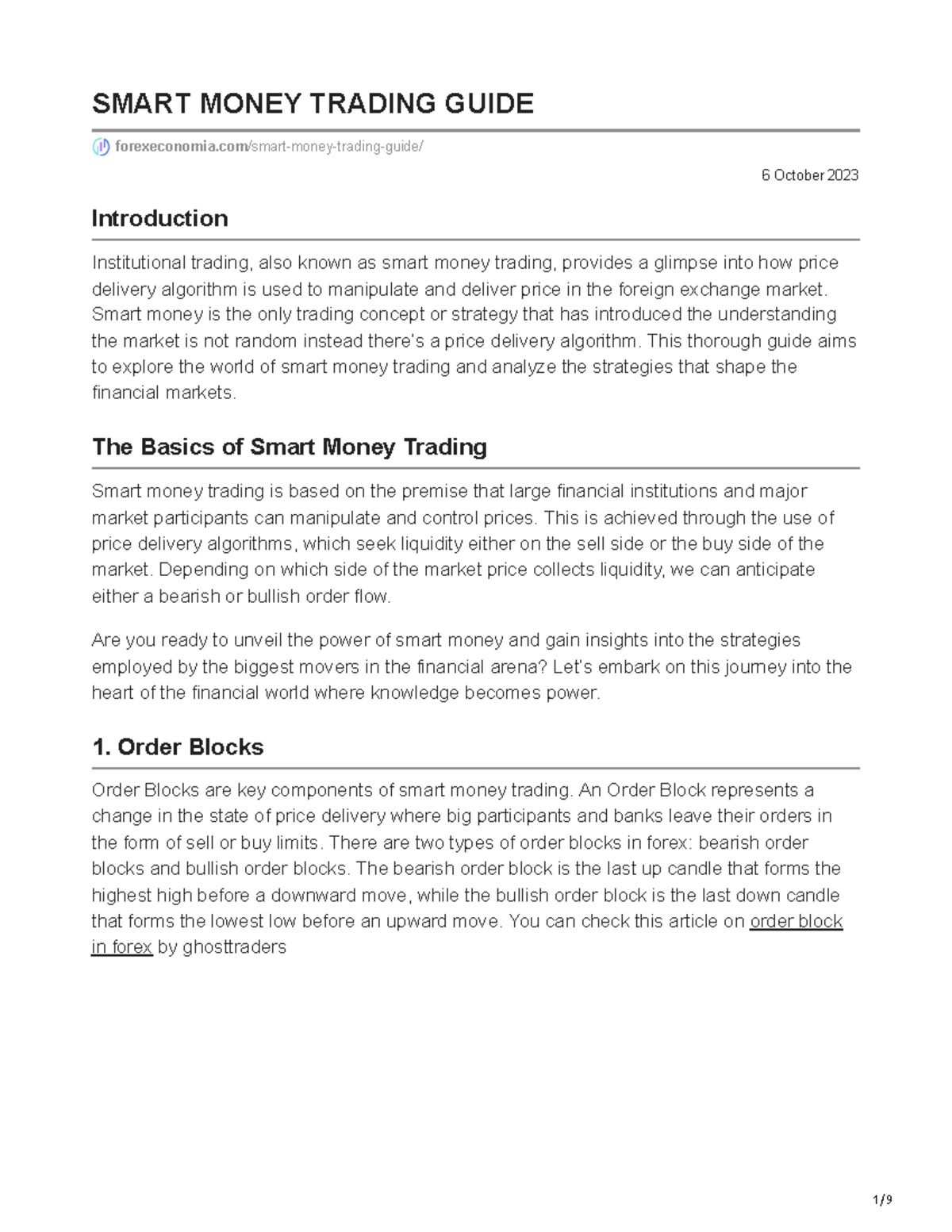 Smart Money Trading Guide: Strategies & Insights for Forex Success ...