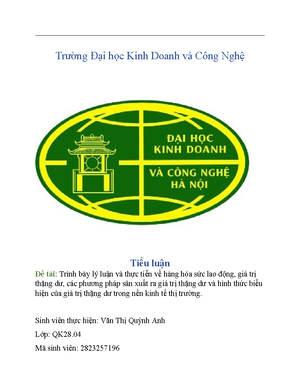 [Solved] Cu 1 Hng ha l g iu kin ra i sn xut hng ha Phn tch 2 thuc tnh ...