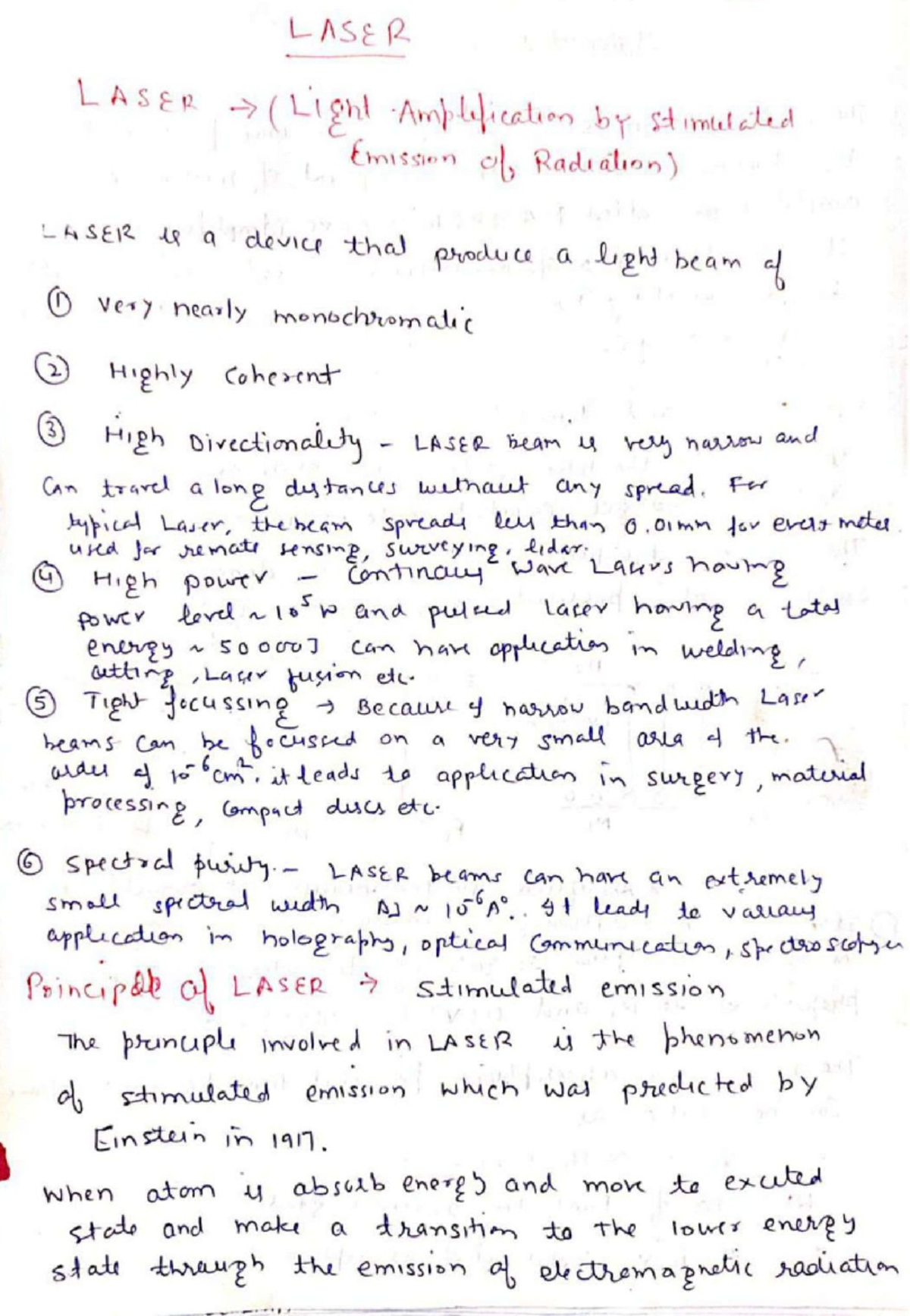 LASER Principles and Applications - JJJ - Studocu
