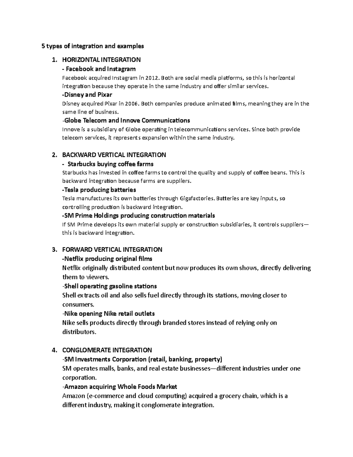 Types of Integration: Horizontal, Vertical, and Conglomerate Examples ...