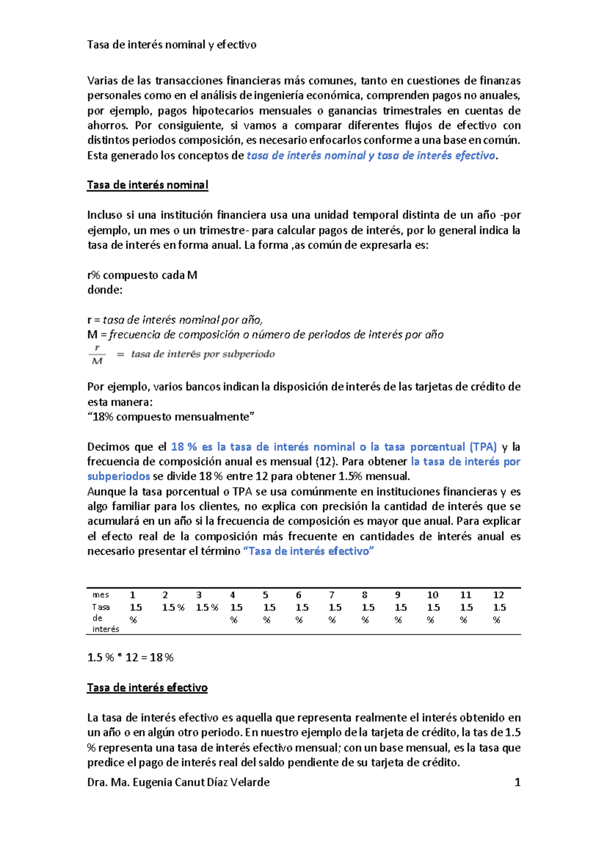 01 Análisis de Tasas de Interés Nominal y Efectivo en Finanzas - Studocu