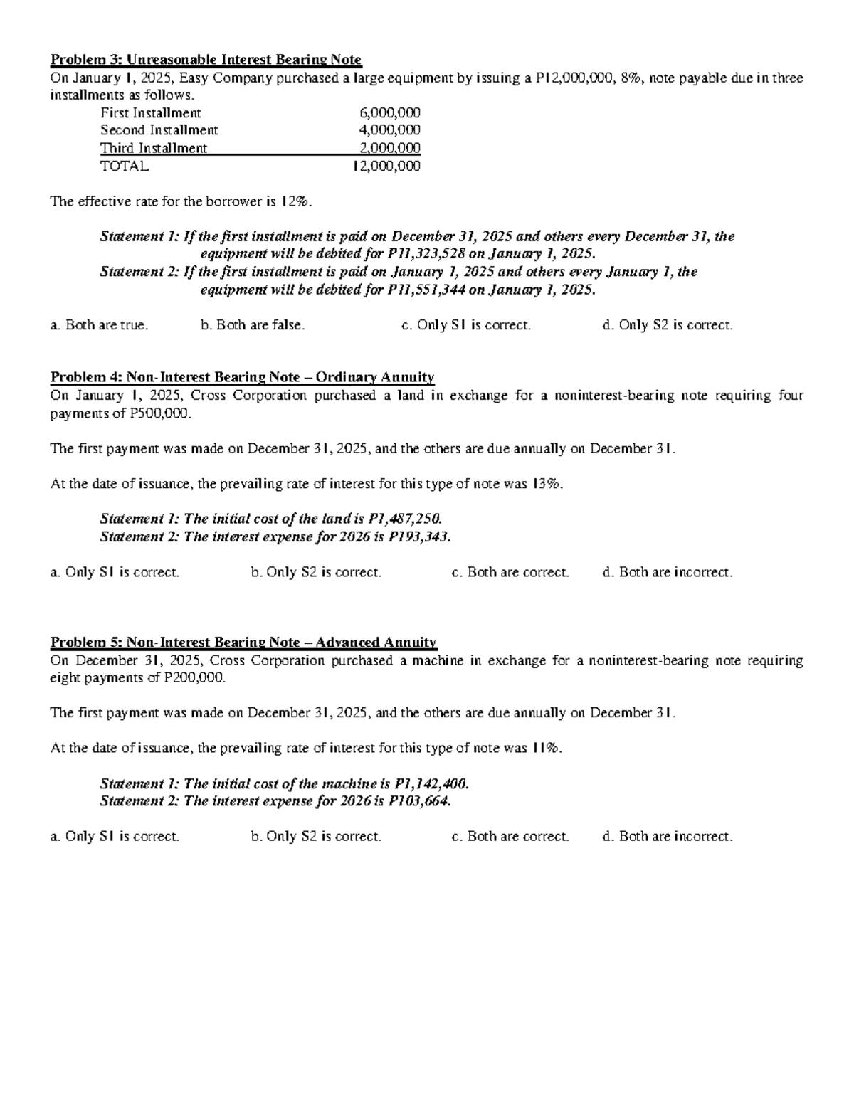 IAS 16 Part 1 Final Handout: Interest Bearing Notes & Share Issuance ...
