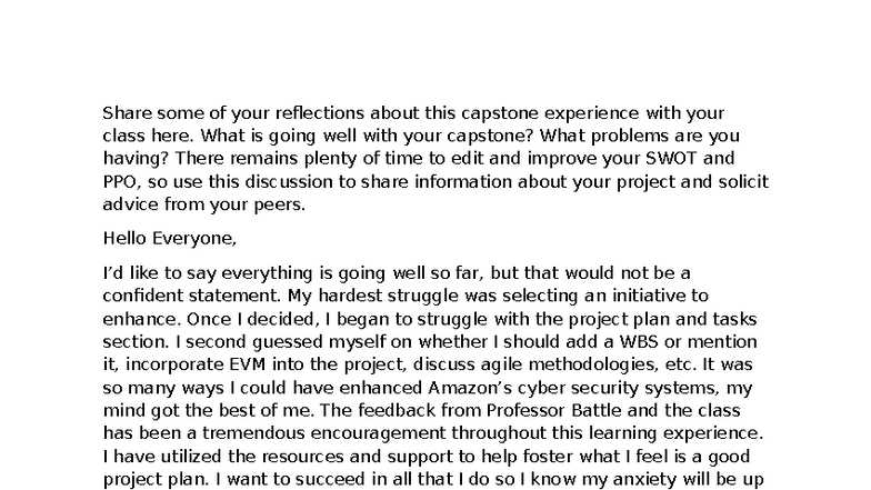 Reflections on Capstone Experience: Challenges & Progress in QSO 489 ...