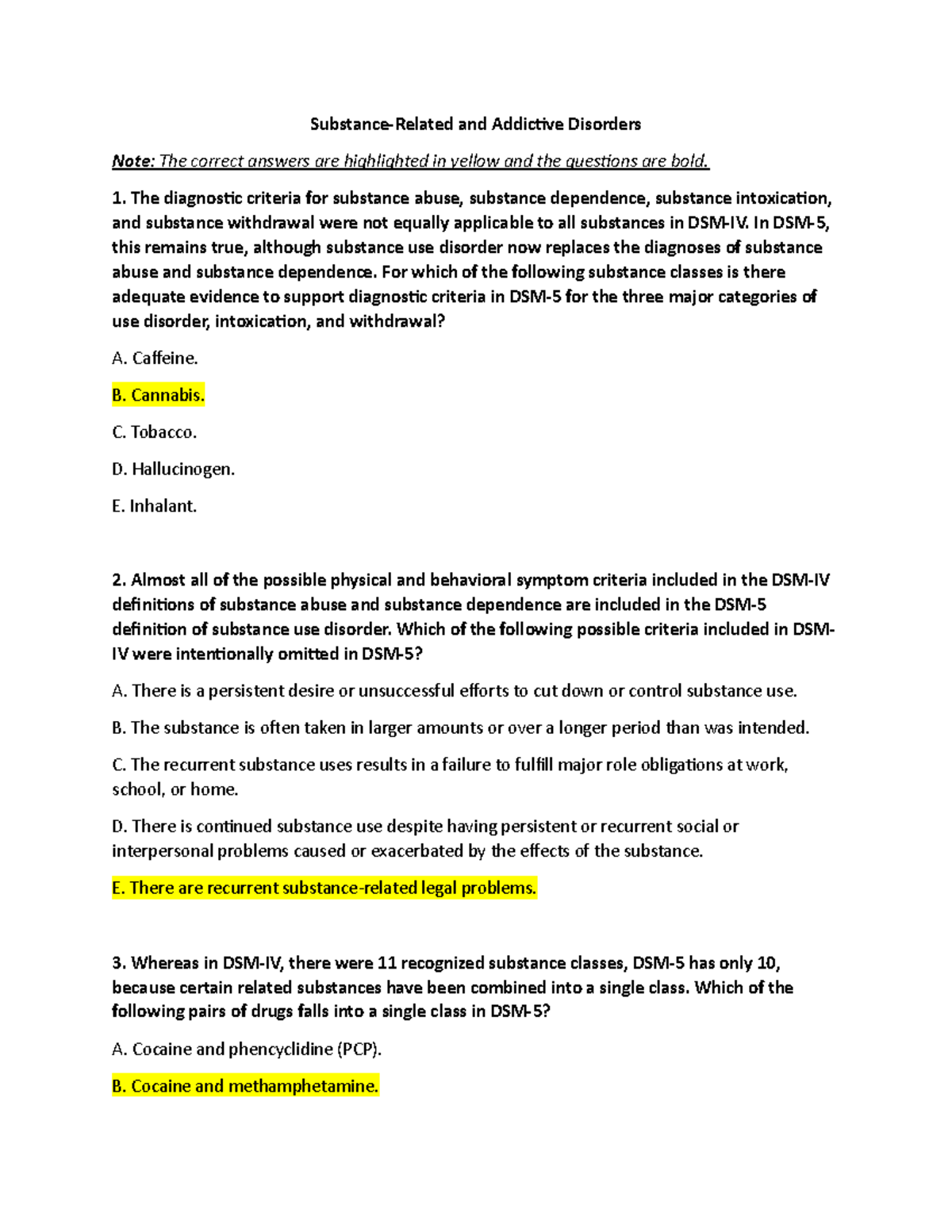 Substance Related and Addictive Disorders - Substance-Related and ...