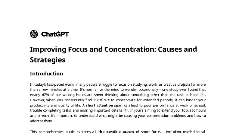 Strategies to Enhance Focus and Concentration: A Comprehensive Guide ...