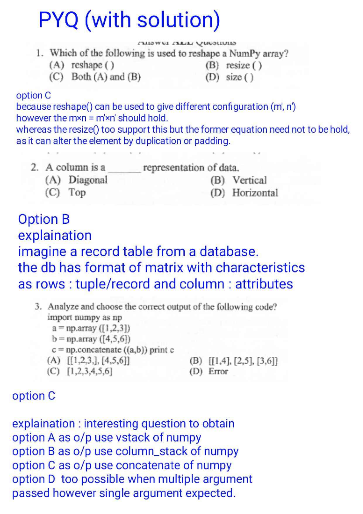 Document 34 - PYQ Data Science (DSC 101) with Solutions - Studocu