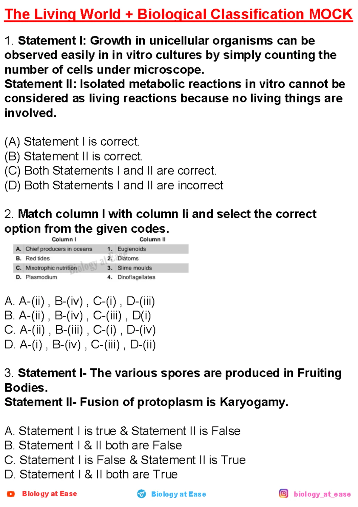 Living World: Key Features and Classification of Organisms - Studocu