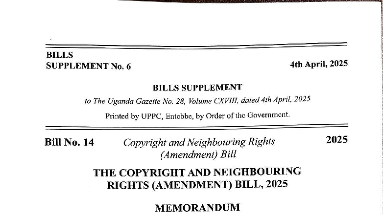Bill No. 14: Copyright and Neighbouring Rights (Amendment) Bill 2025 ...