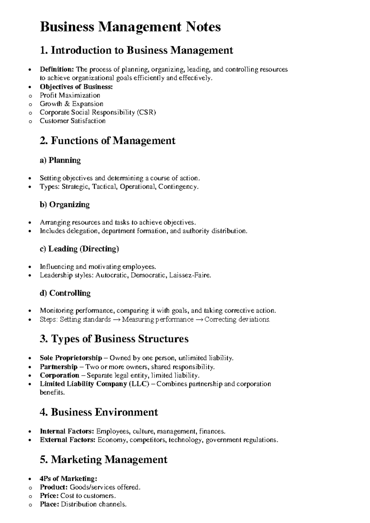 Business managements - Introduction to Business Management Definition ...