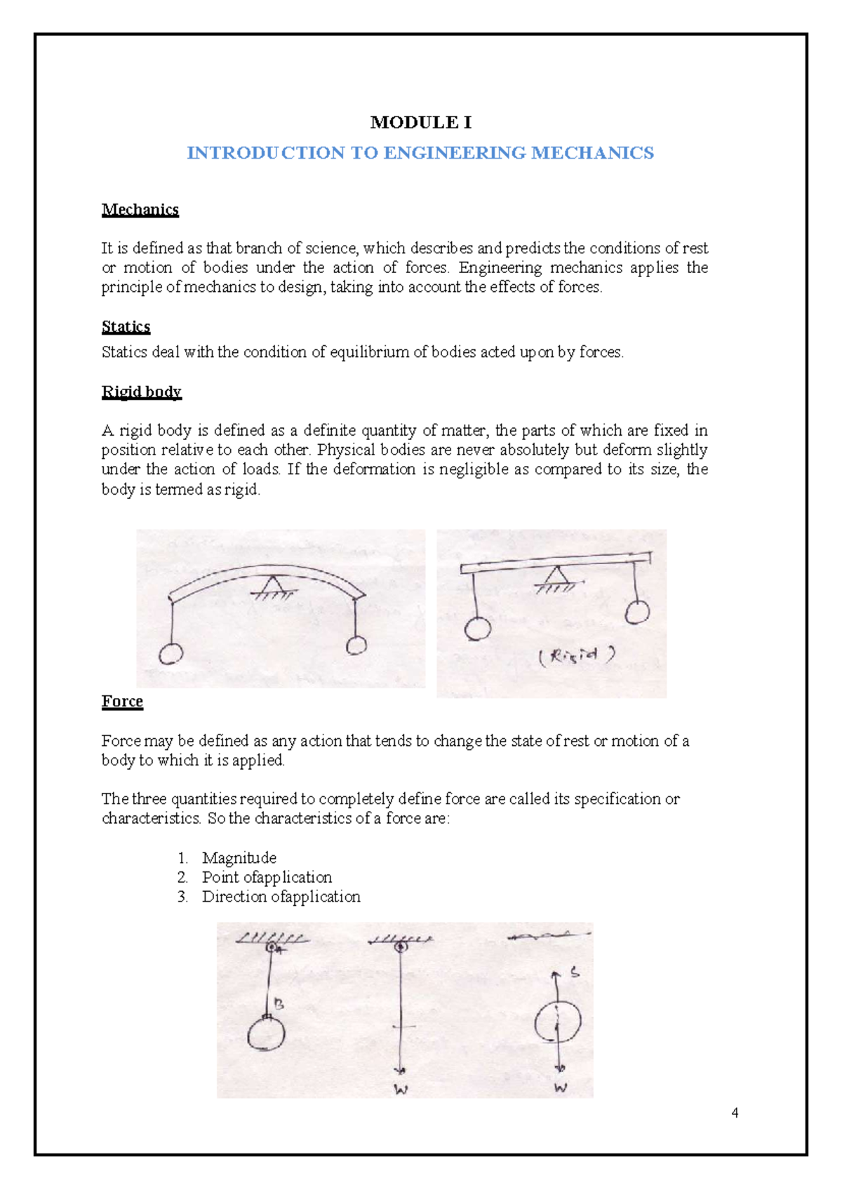 Lecture Notes 2: Introduction to Engineering Mechanics and Statics ...
