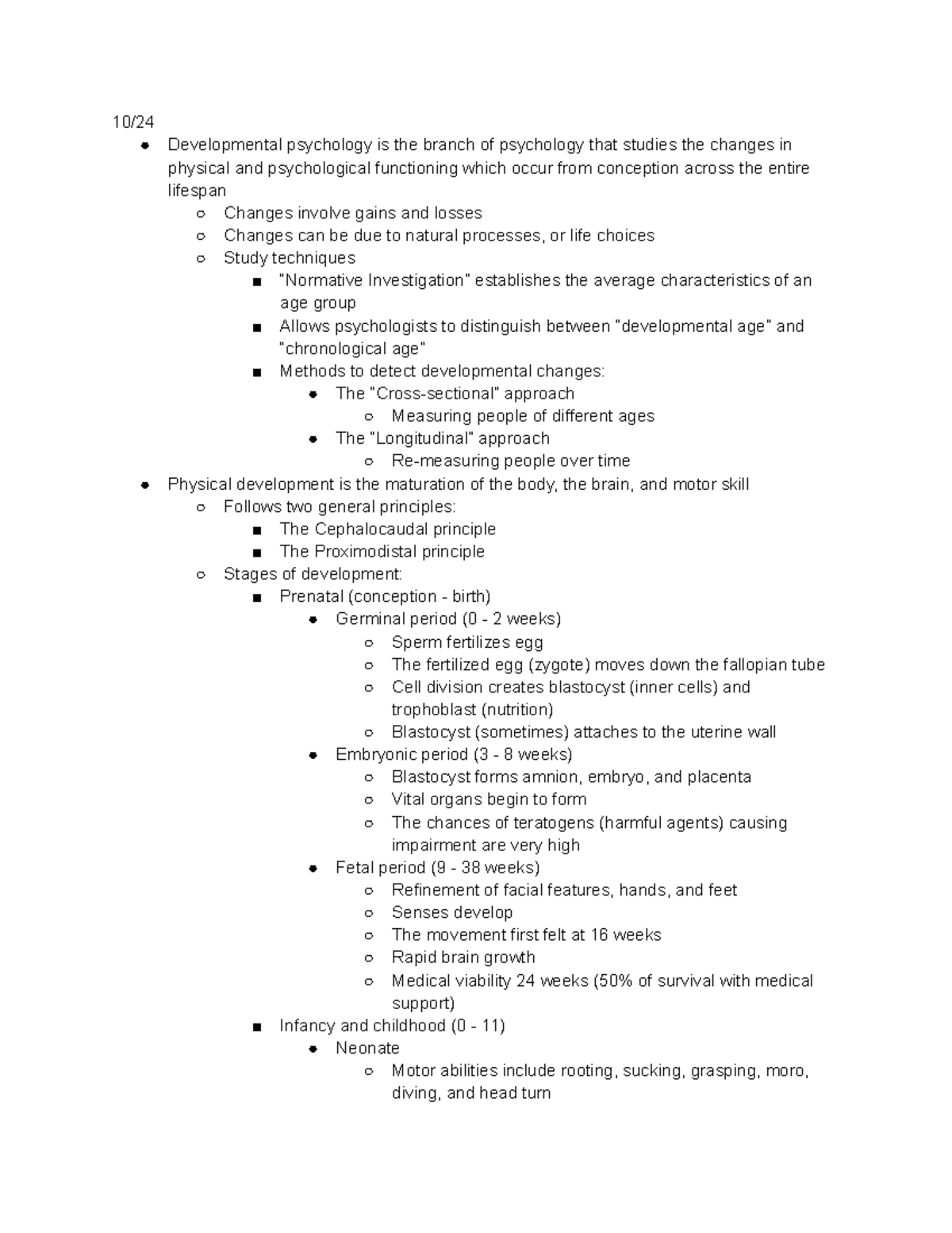 PSYC111 Final Exam Notes on Developmental Psychology Concepts - Studocu
