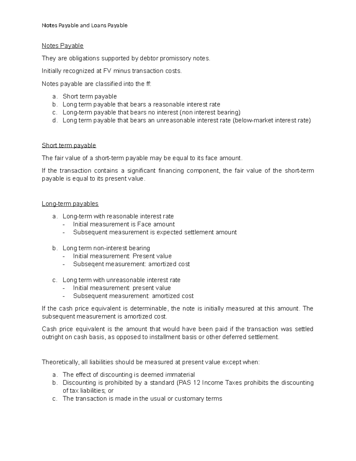 Notes Payable - Notes Payable They are obligations supported by debtor ...