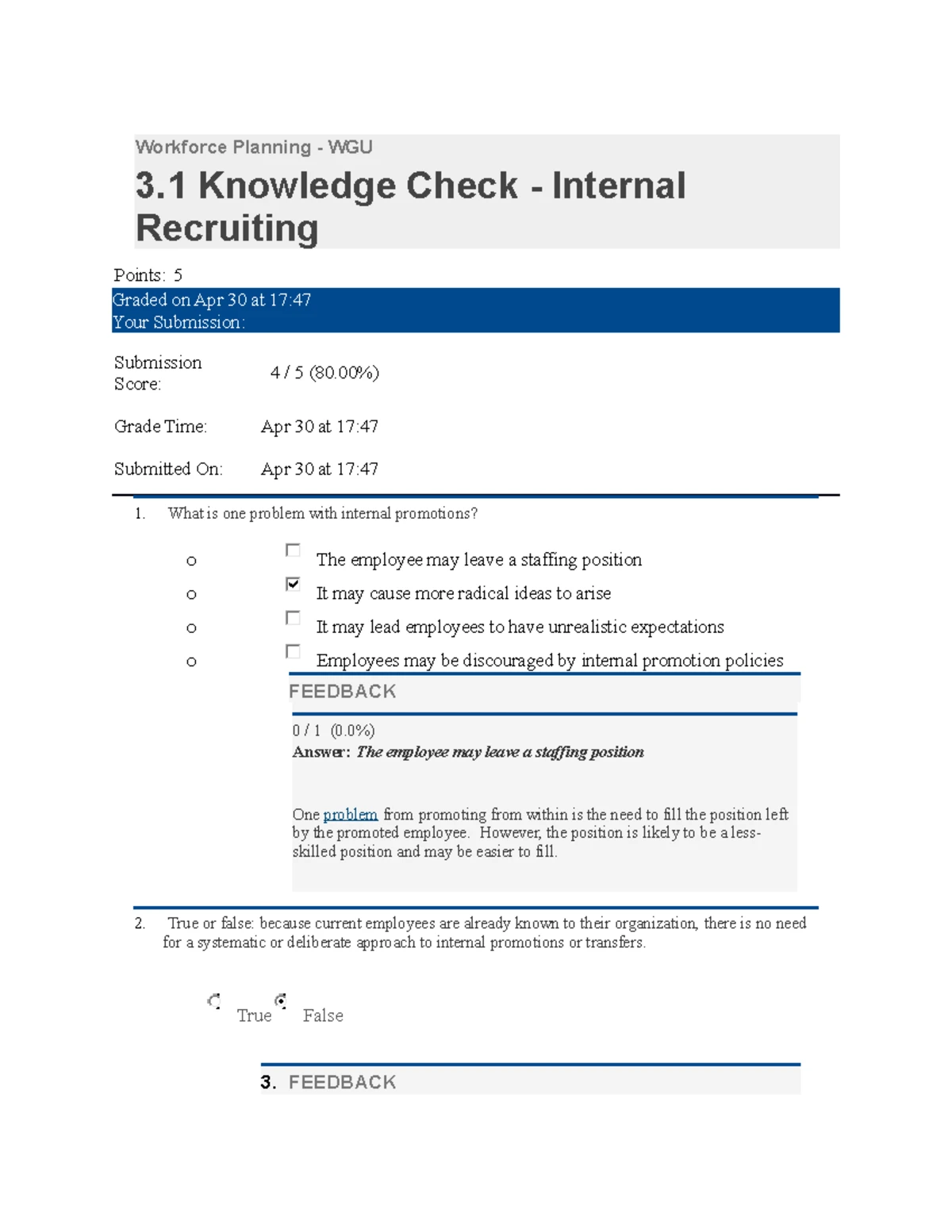 2.4 Knowledge Check - 2 Knowledge Check - The Job Applicant's ...