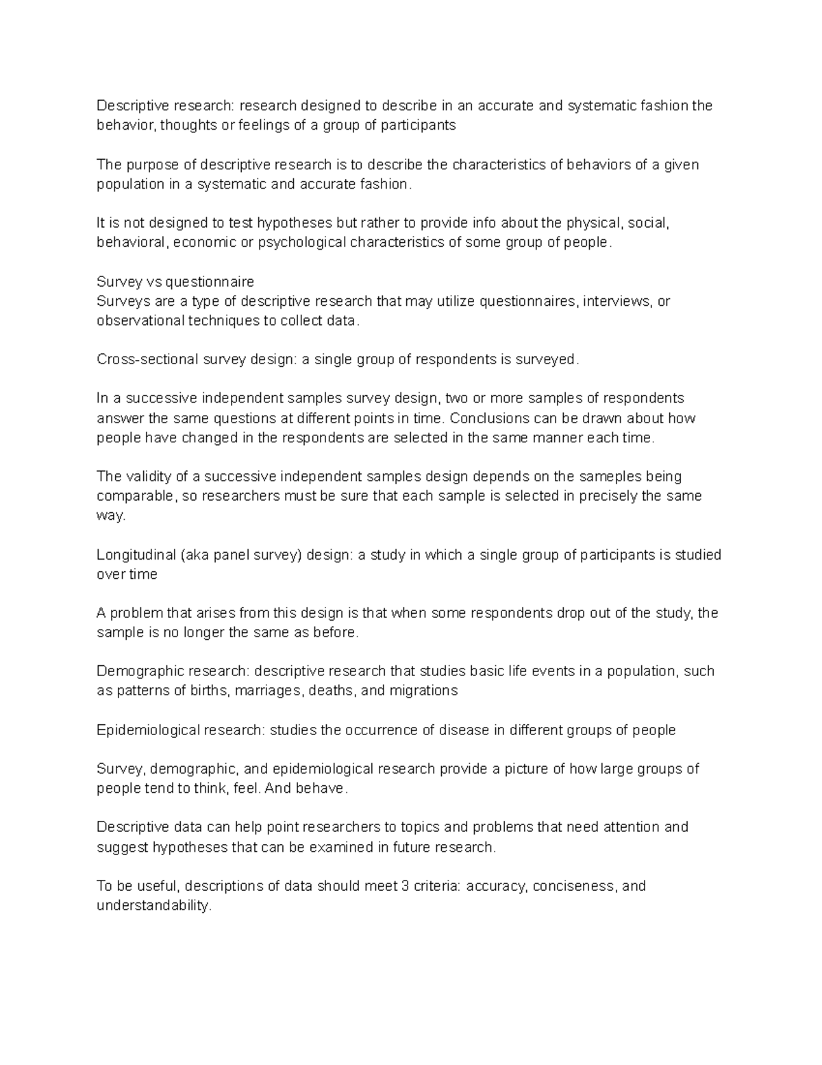 Chapter 6 notes - Textbook used: Goodwin, C. J. (2013). Research in ...
