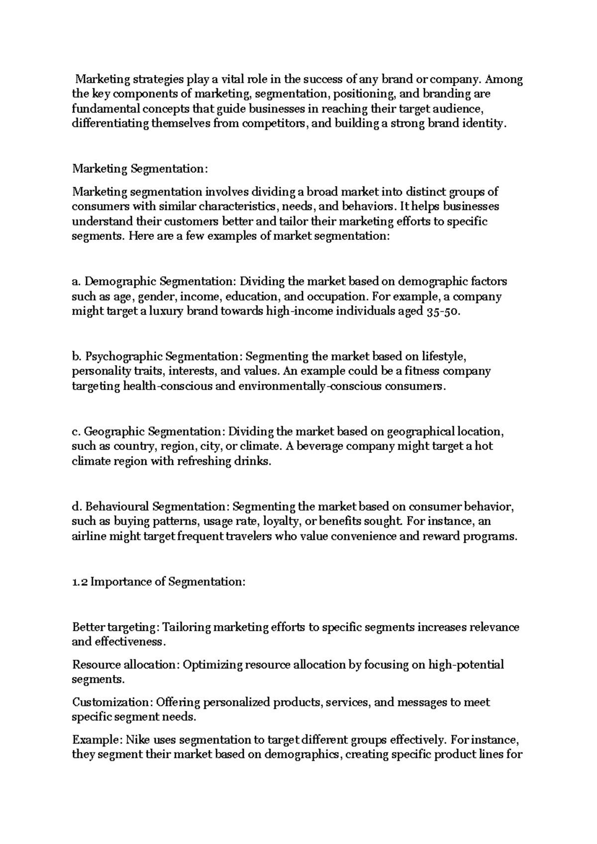 STP Model - Marketing Segmentation, Targeting, and Positioning Notes ...