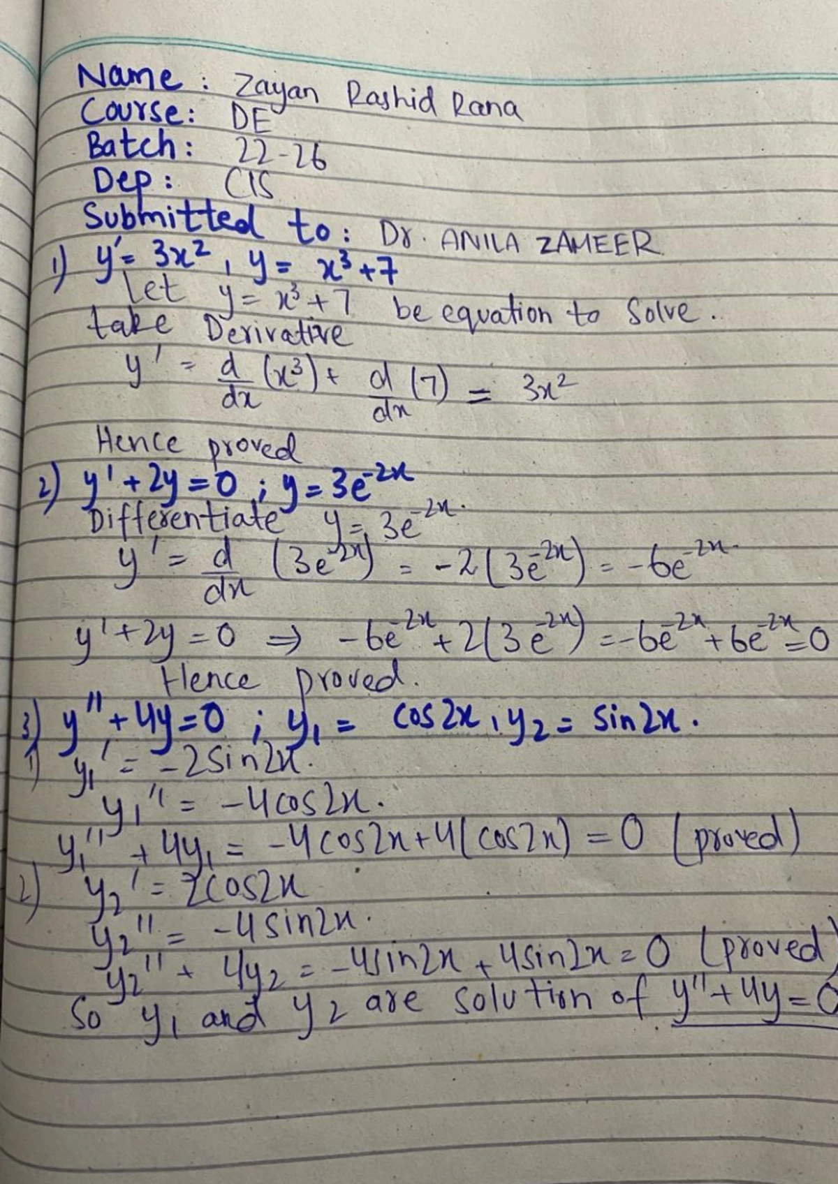 Assignment Ch. 3 - nijlsaa - Fluid Mechanics Assignment- Note: Solve ...