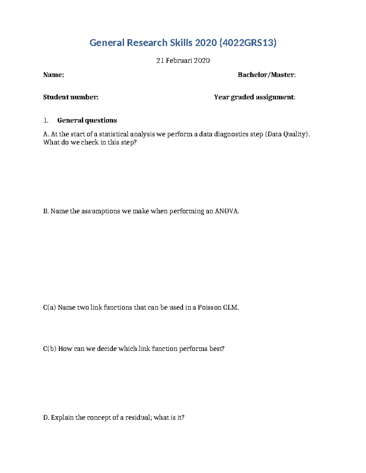 2020 GRS Exam - General Research Skills (4022GRS13) Study Guide ...