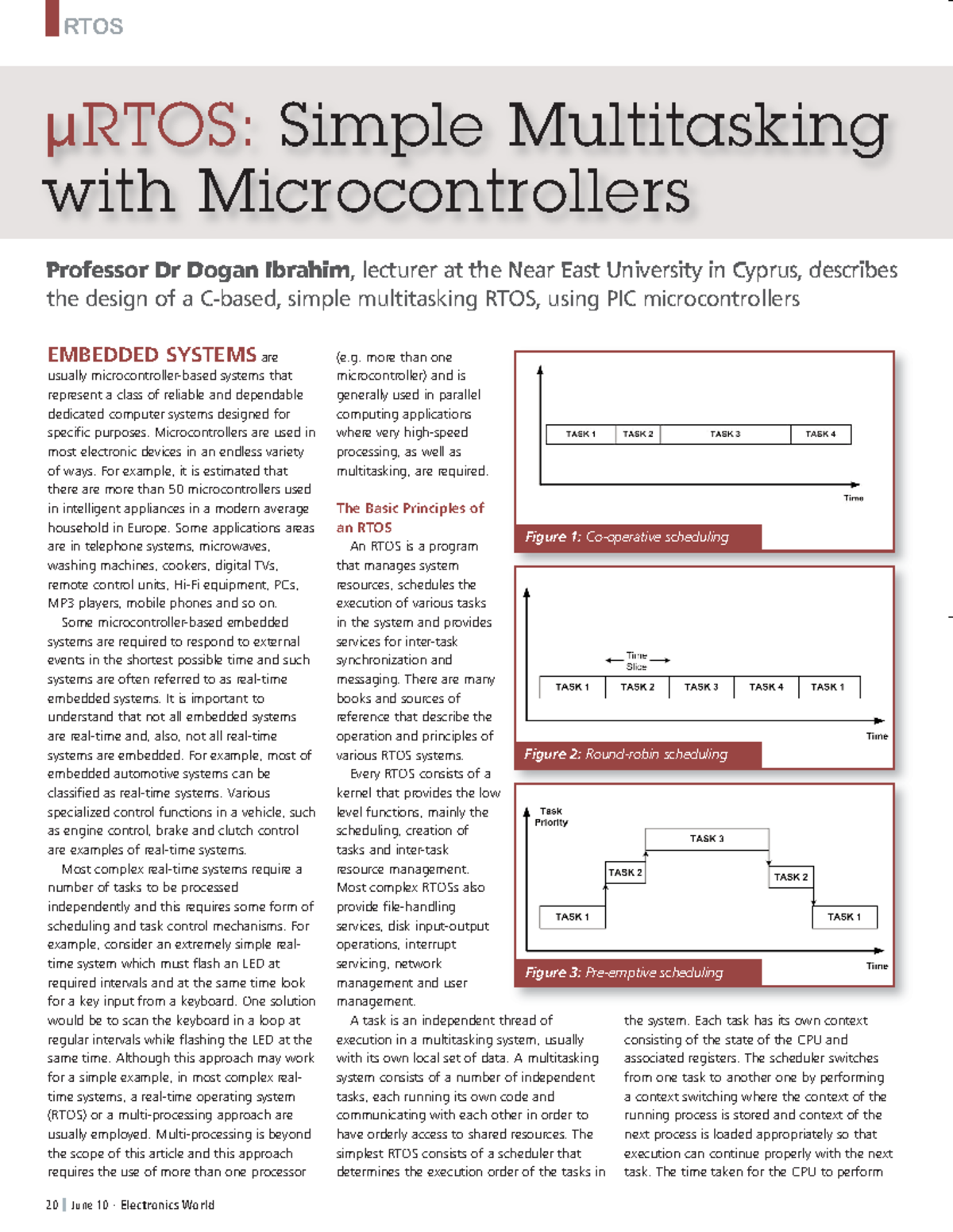 Urtos - Simple Multitasking with Microcontrollers - EMBEDDED SYSTEMS ...