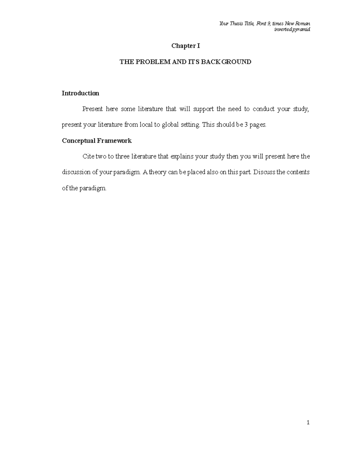 Qualitative Research Proposal Template Chapter I Ii Overview Studocu