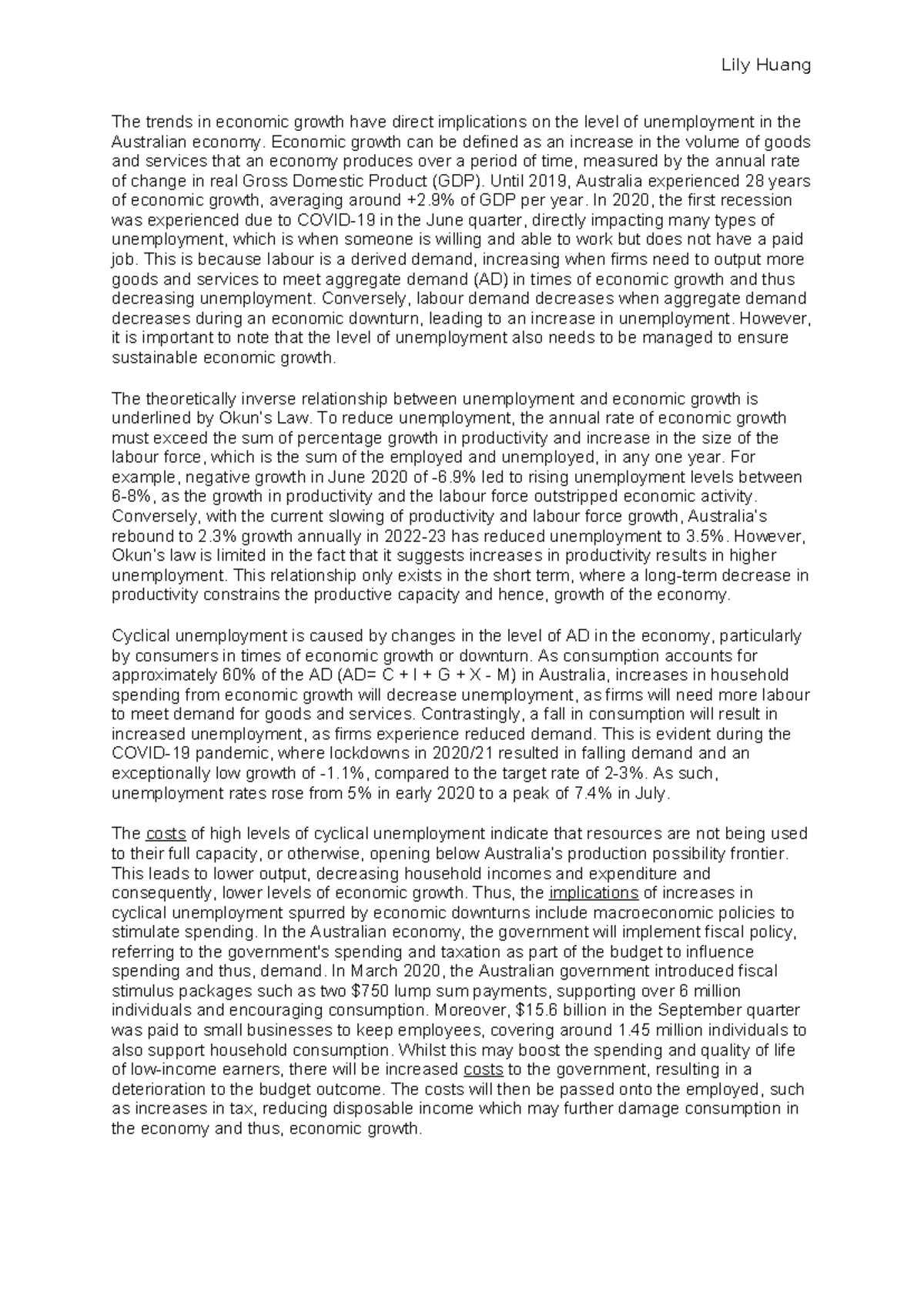 Econ 101: The Interplay Between Economic Growth and Unemployment - Studocu