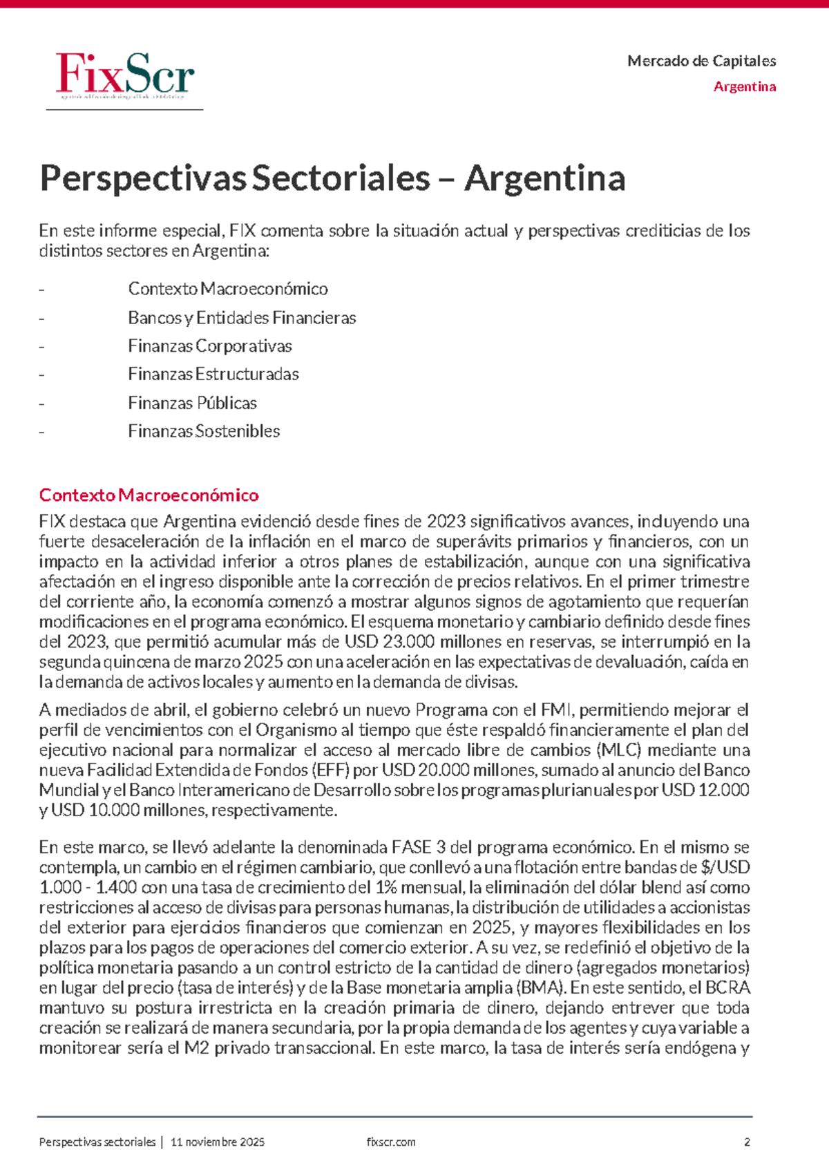 Perspectivas Sectoriales del Mercado de Capitales en Argentina - 2025 ...