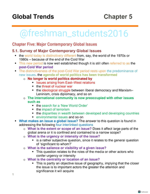 Global Trends - it is a freshman course module - Ministry of Science ...