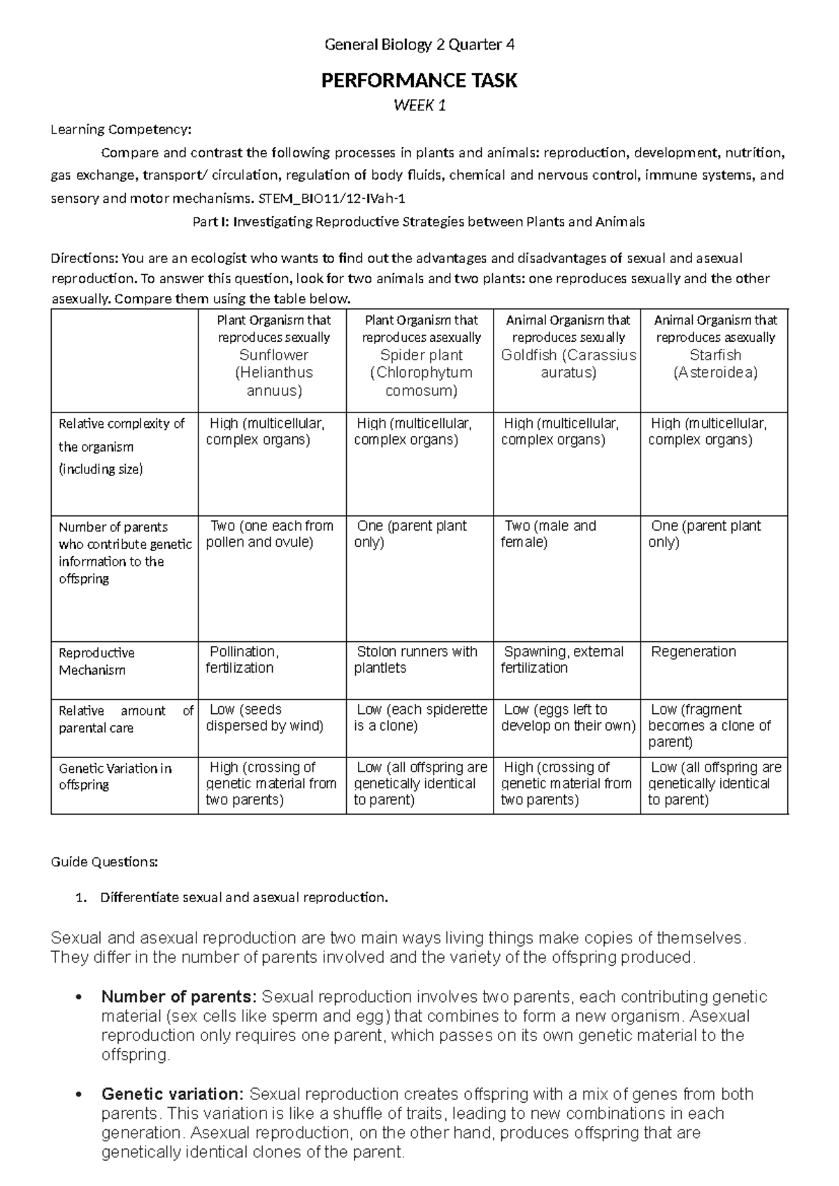 [PT] GB2 Q4 Performance Task 1: Comparing Reproductive Strategies in ...