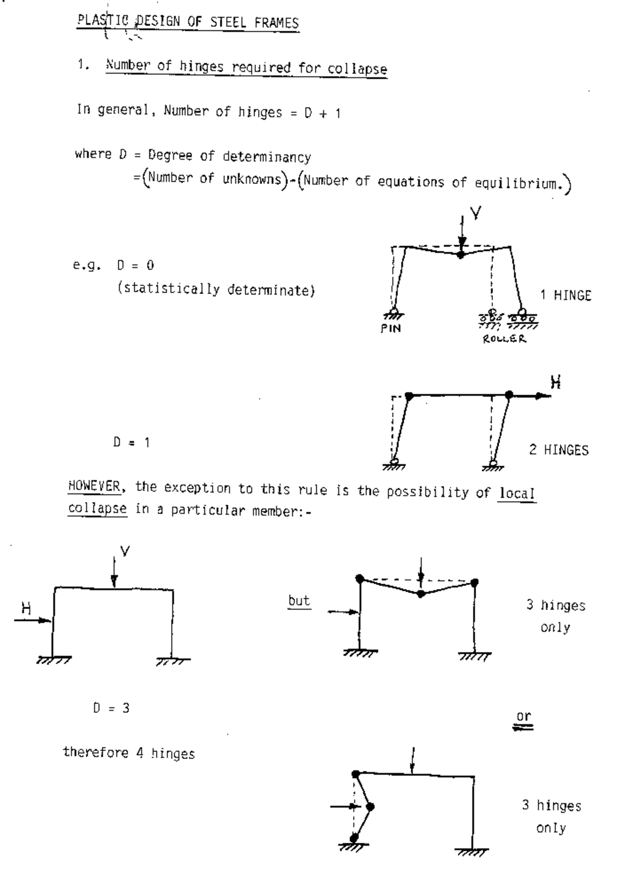 4GS 23 Plastic Design of Steel Frames - Collapse Mechanisms Notes - Studocu