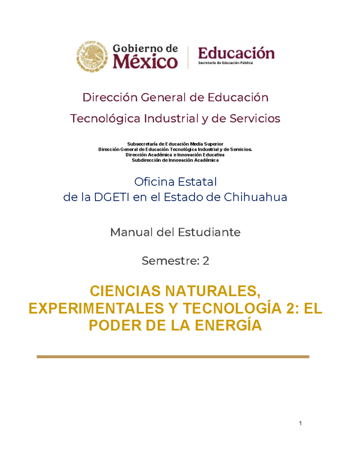 Cuadernillo de Ciencias Naturales II: El Poder de la Energía 2026 - Document Preview